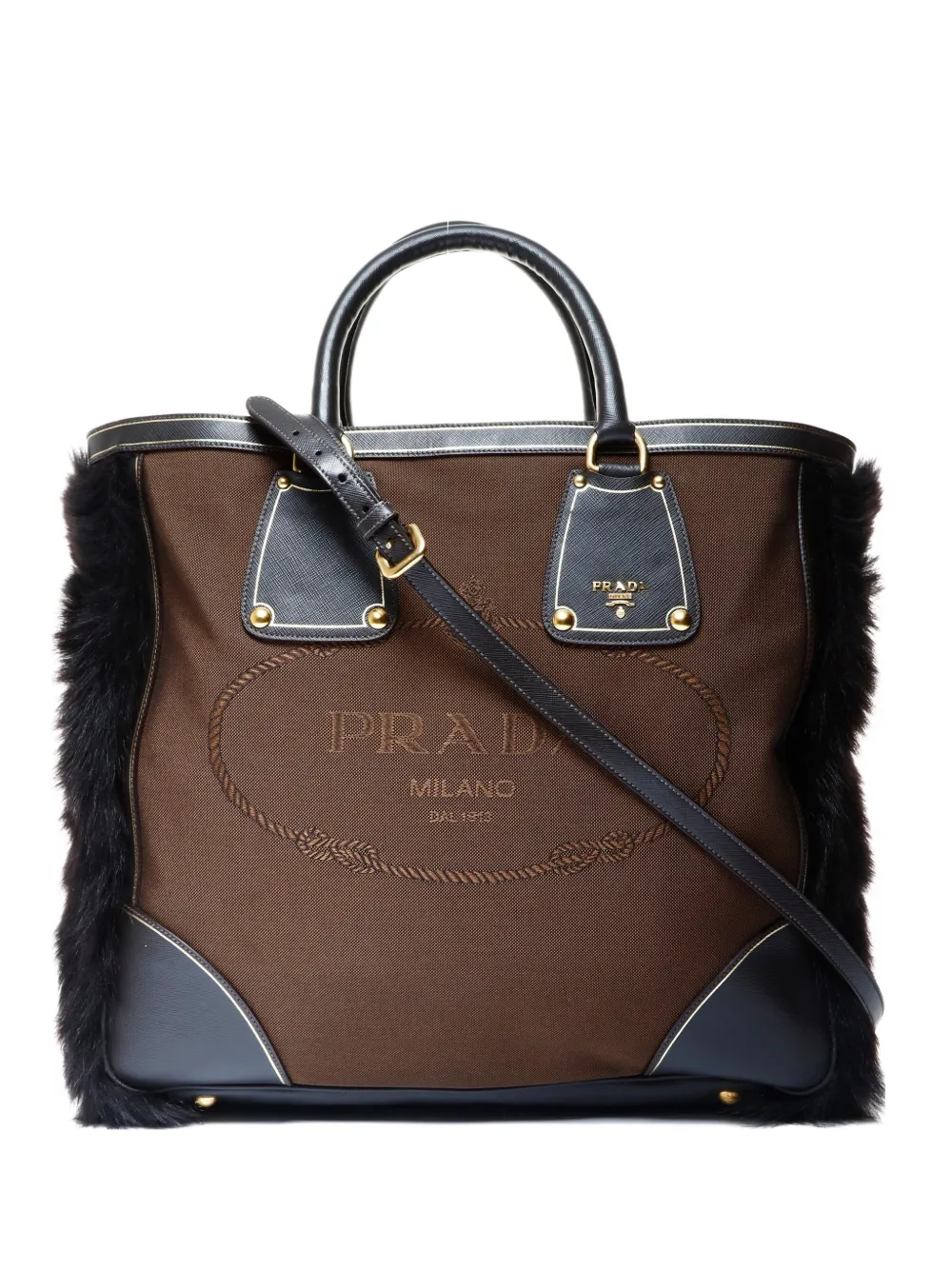Prada Pre-Owned 2000-2020s logo 2way bag - Marrone