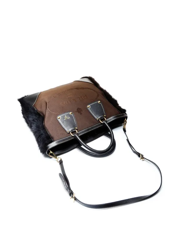 Prada Pre-Owned 2000-2020s Logo 2way Bag | Brown | FARFETCH CA