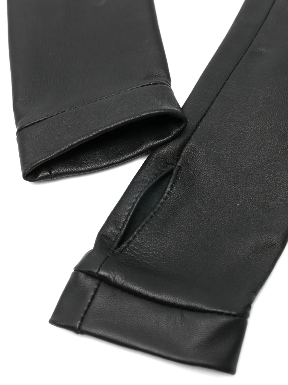 Fingerless Leather Long Gloves