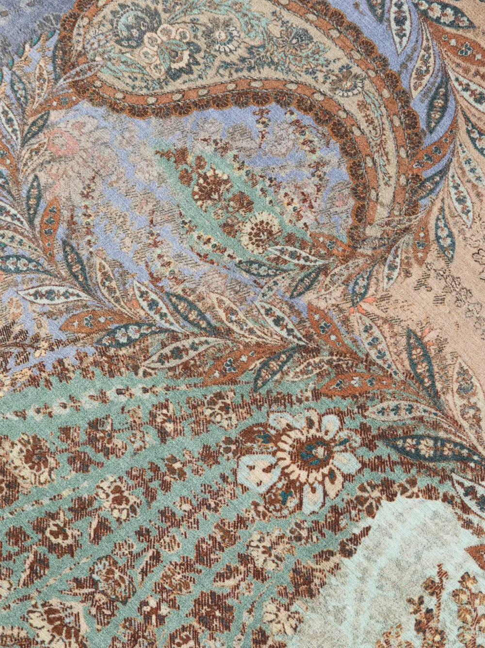  Zimmermann Tapestry Blue Multi Fringed Towel - Neutrals 