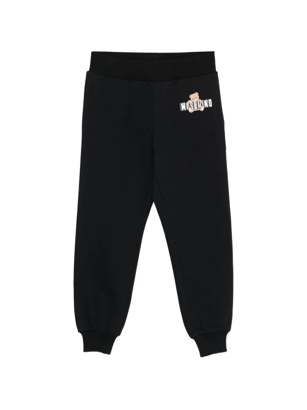 Moschino Kids teddy logo trousers - Nero