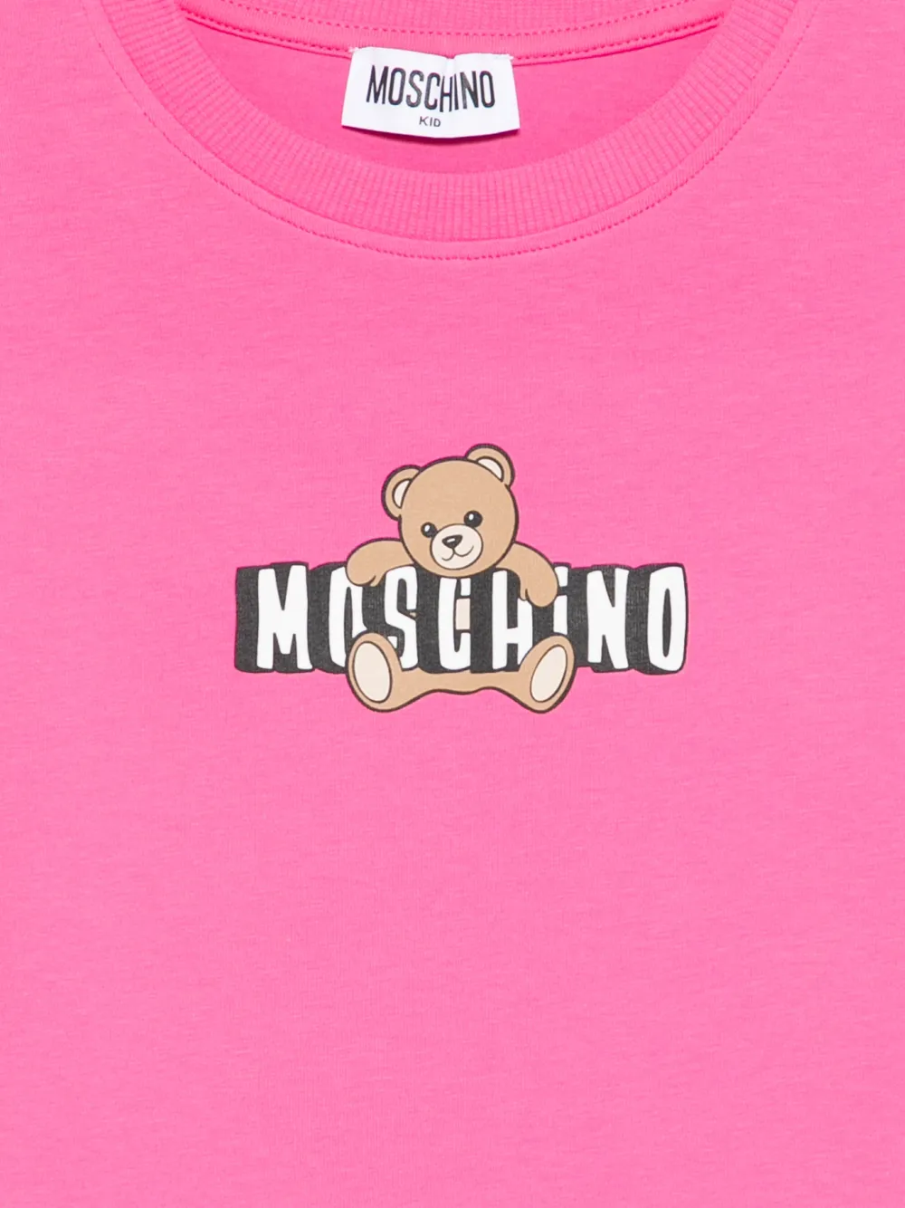 Moschino Kids T-shirt met teddy-detail Roze
