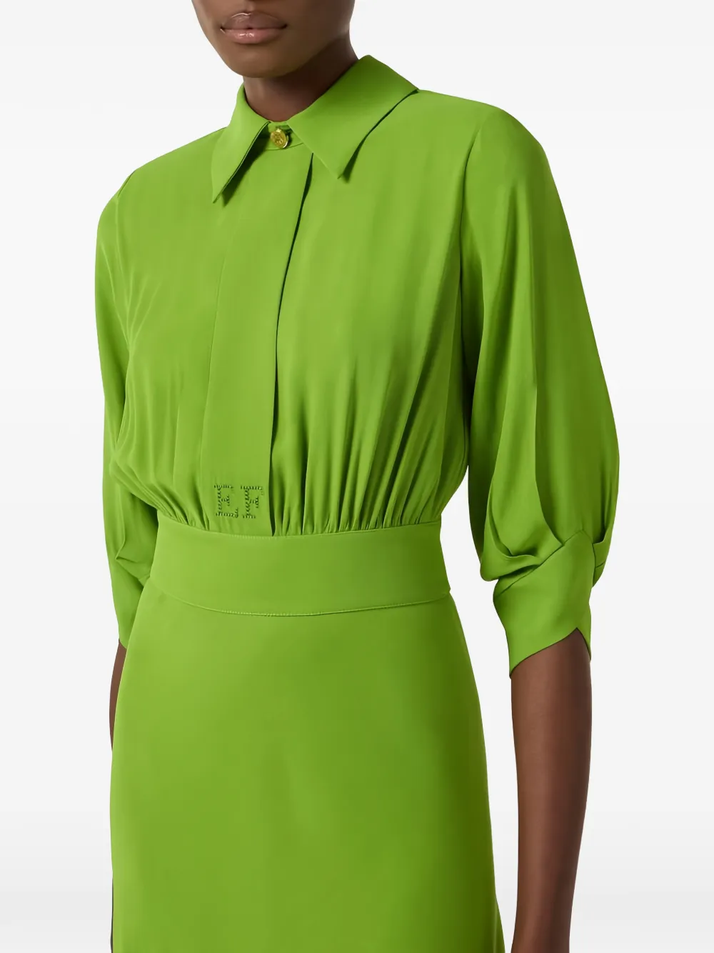 Elisabetta Franchi Midi-jurk met knopen Groen