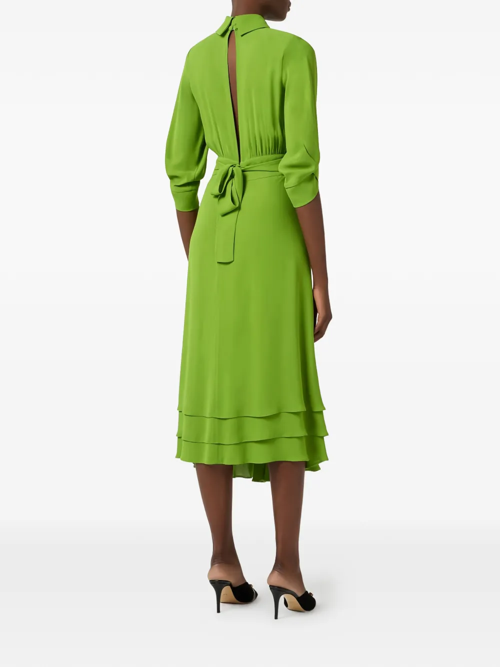 Elisabetta Franchi Midi-jurk met knopen Groen