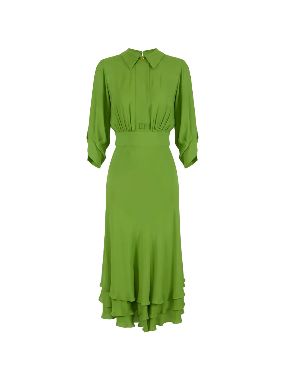 Elisabetta Franchi buttoned midi dress - Green