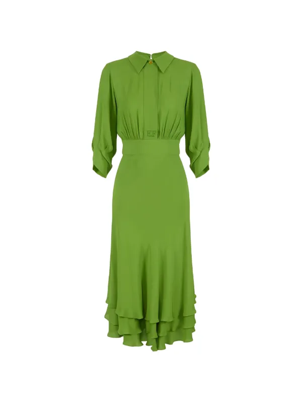 green emerald velvet dress Elisabetta Franchi Front Zip Shirtdress  Bluefly