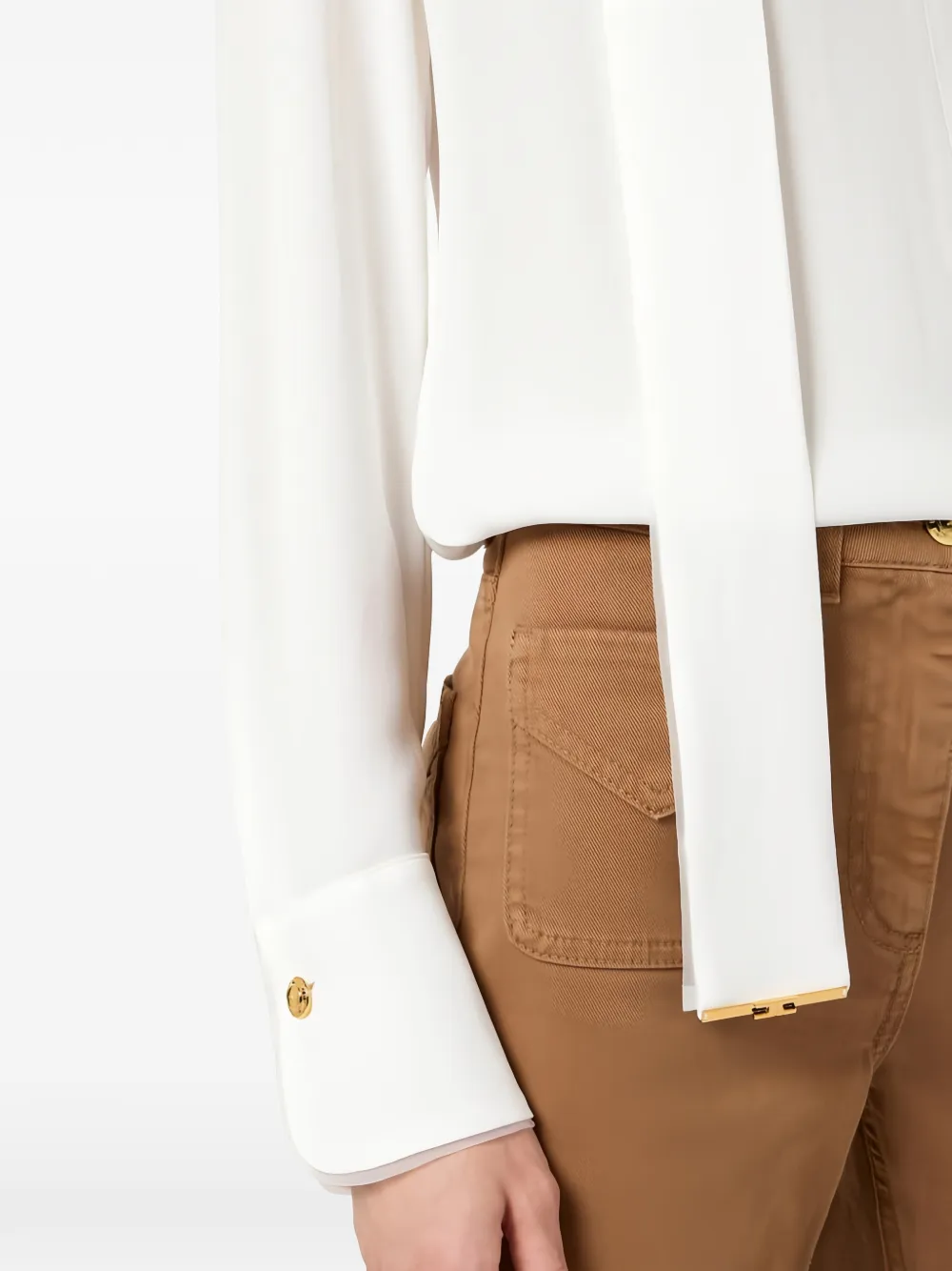 Elisabetta Franchi Blouse met V-hals Wit
