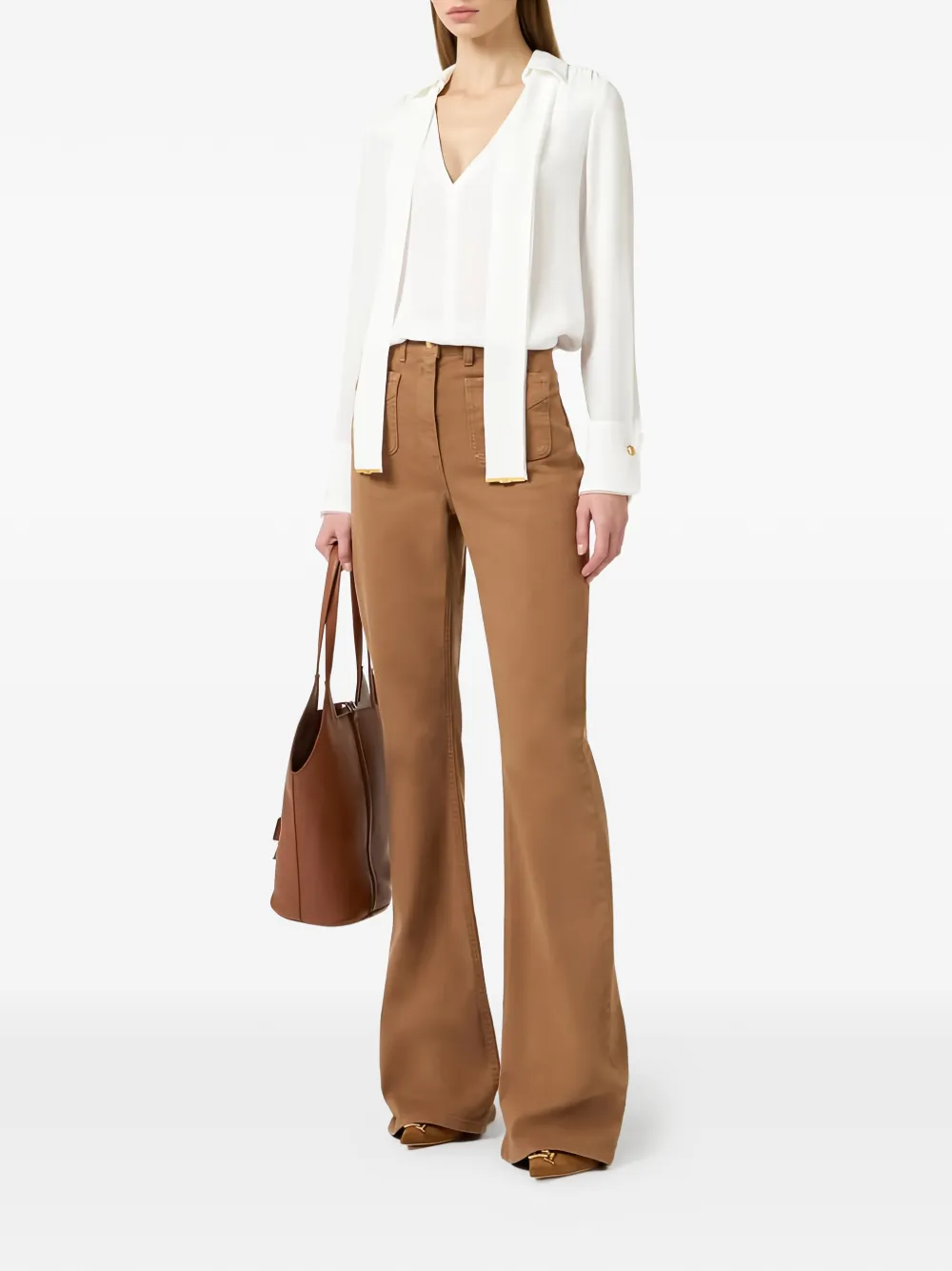 Elisabetta Franchi V-neck blouse - Wit