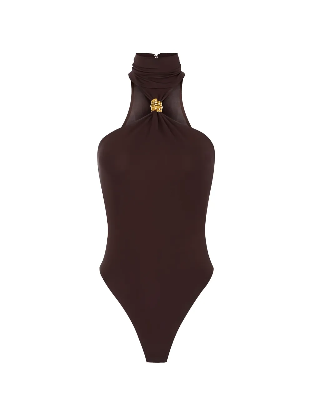 Elisabetta Franchi high-neck bodysuit - Marrone