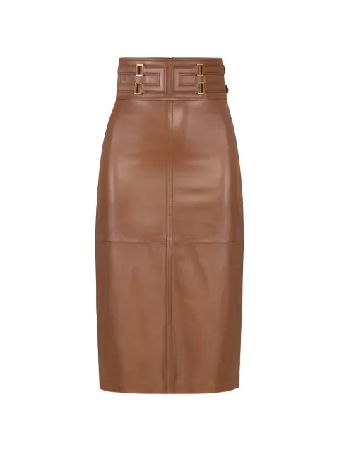 Elisabetta Franchi leather midi skirt