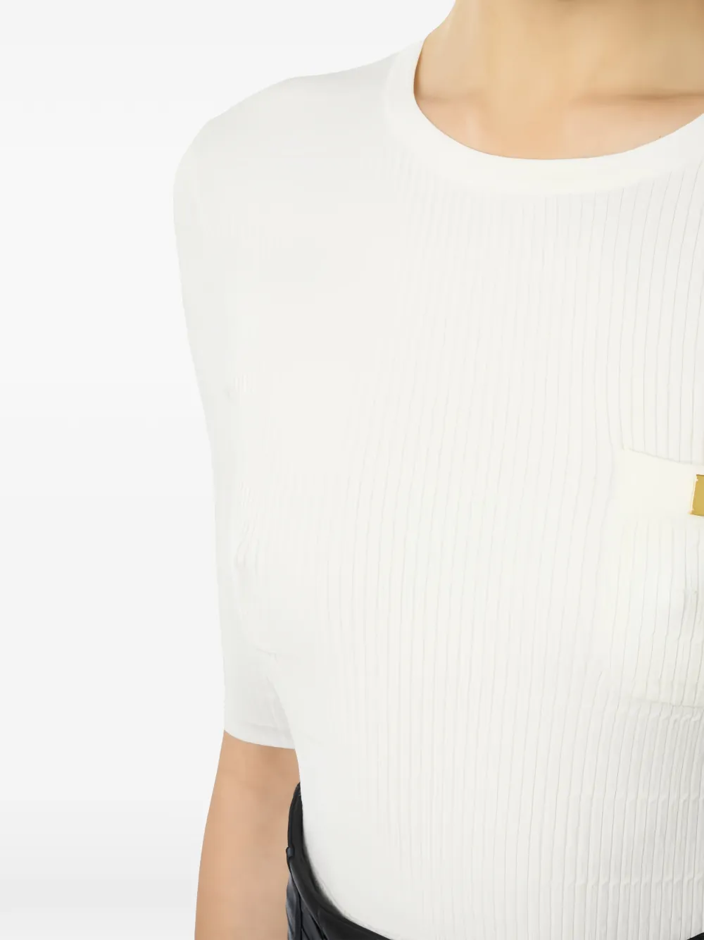 Elisabetta Franchi Top met logodetail Wit