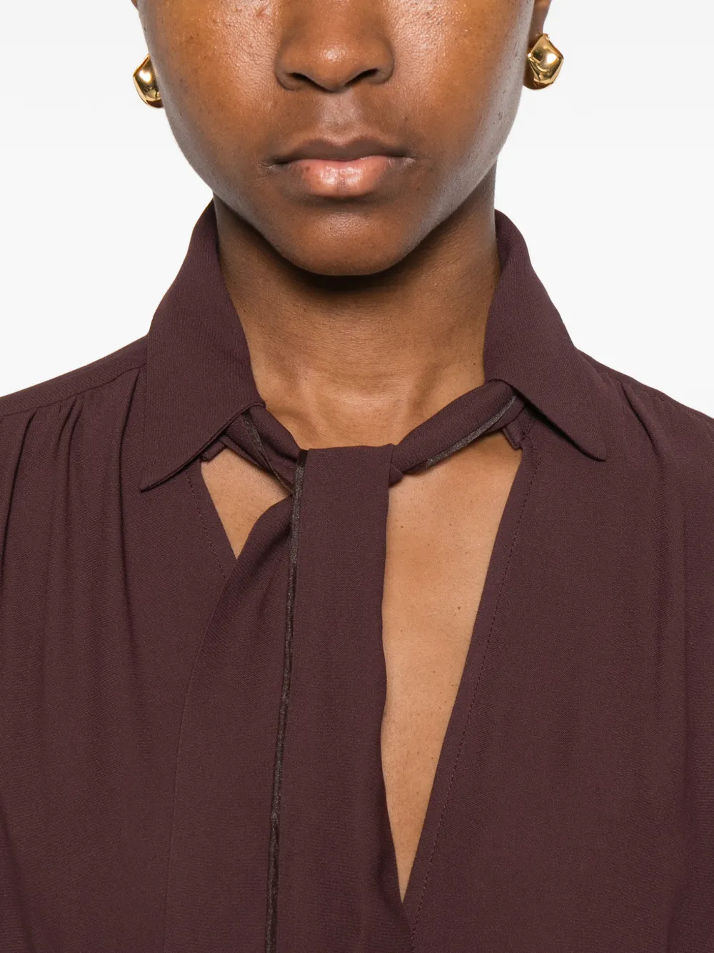 Elisabetta Franchi Top met V-hals Bruin