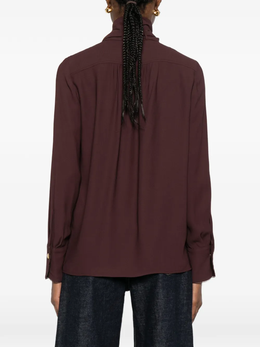 Elisabetta Franchi Top met V-hals Bruin