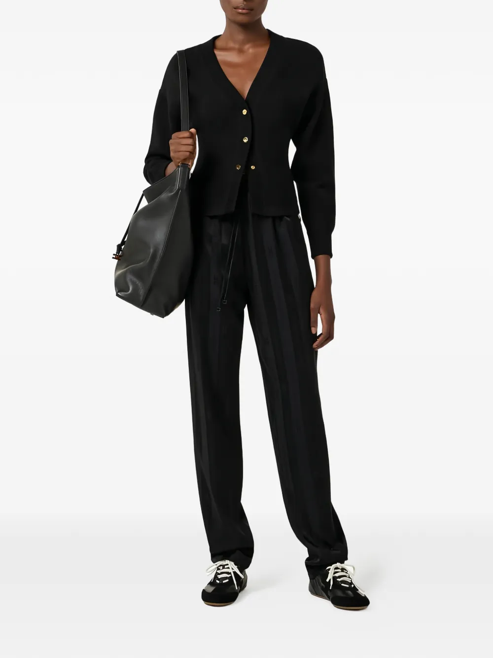 Elisabetta Franchi striped trousers - Zwart