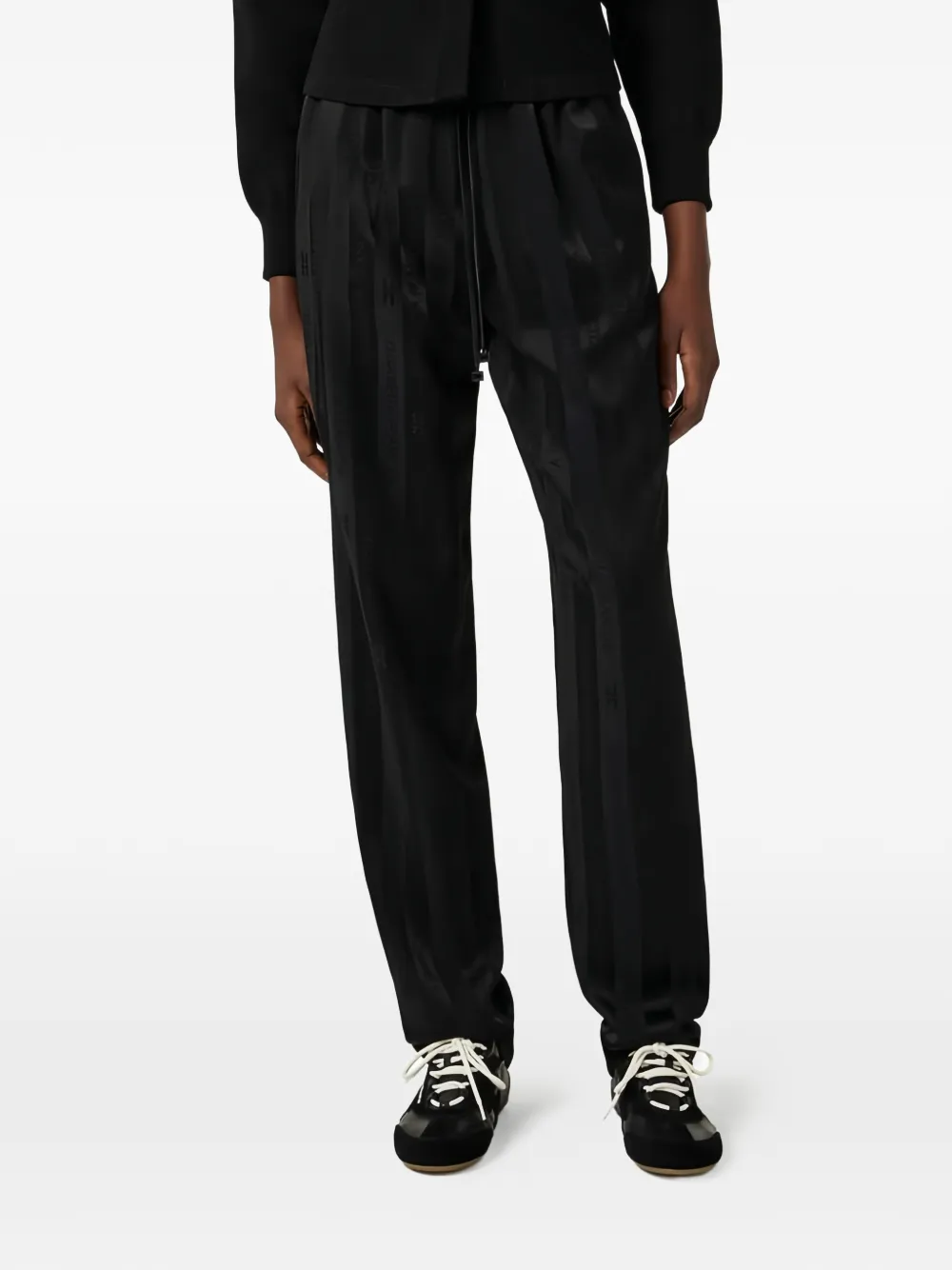 Elisabetta Franchi Gestreepte broek Zwart