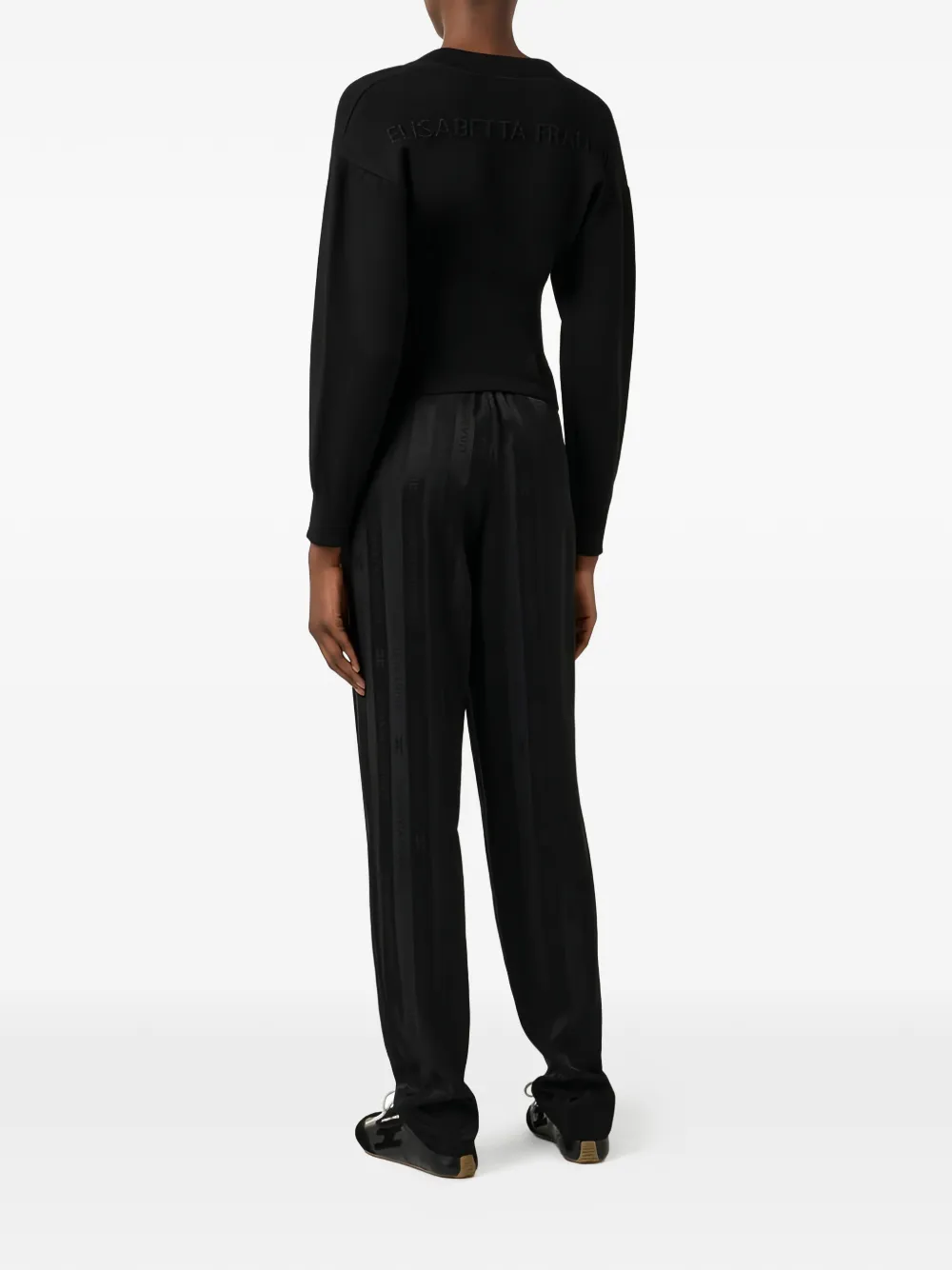  Elisabetta Franchi Striped Trousers - Black 