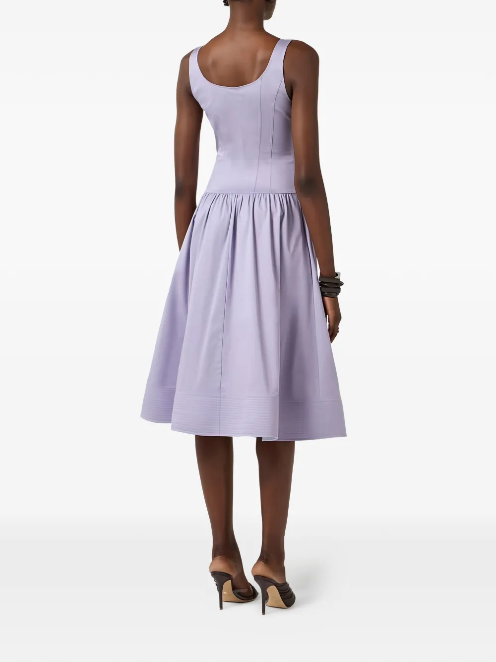 Elisabetta Franchi Gesmockte midi-jurk Paars