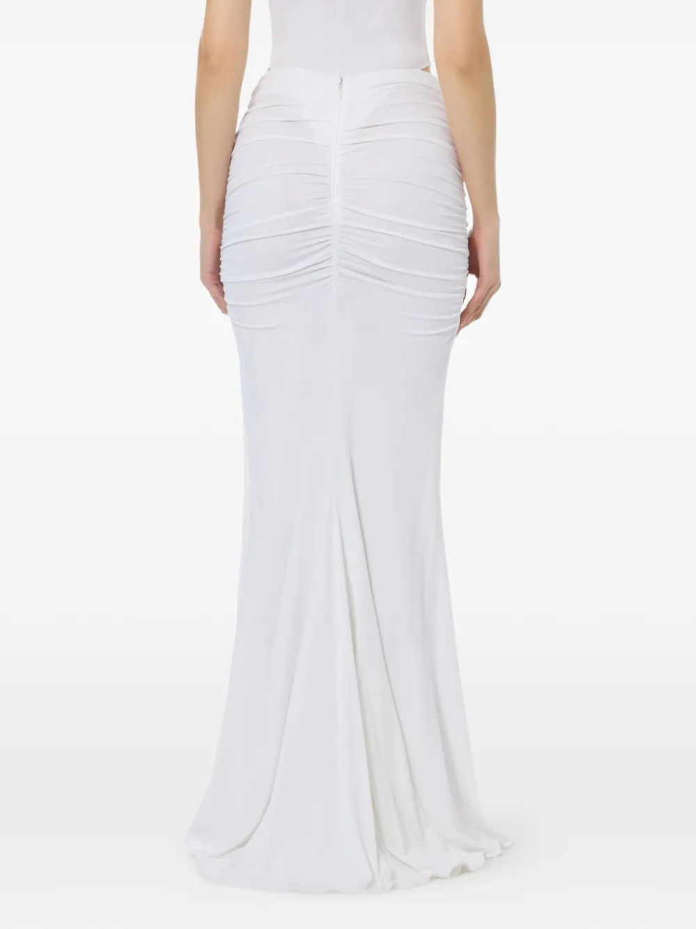 Elisabetta Franchi Maxi-rok met gedrapeerd detail Wit