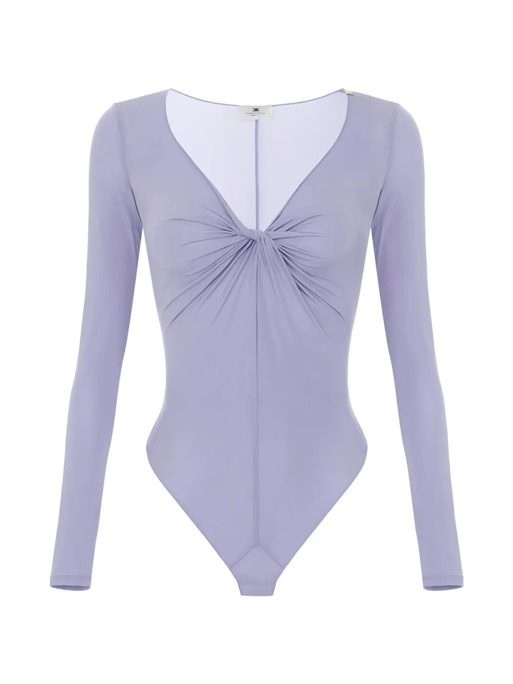 Elisabetta Franchi knot-detail draped bodysuit - Violett
