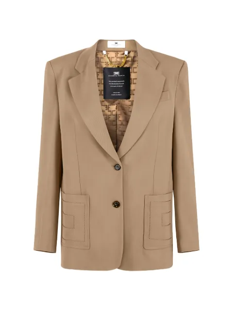 Elisabetta Franchi Blazer com abotoamento e bolso bordado