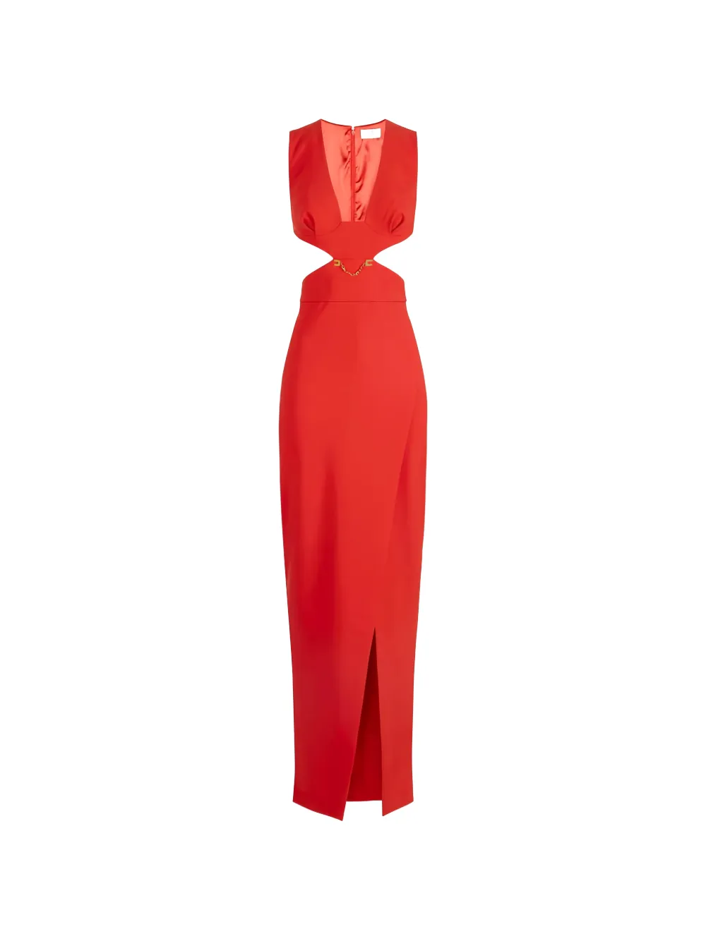 Elisabetta Franchi cut-outs chain-detail maxi dress - Rosso