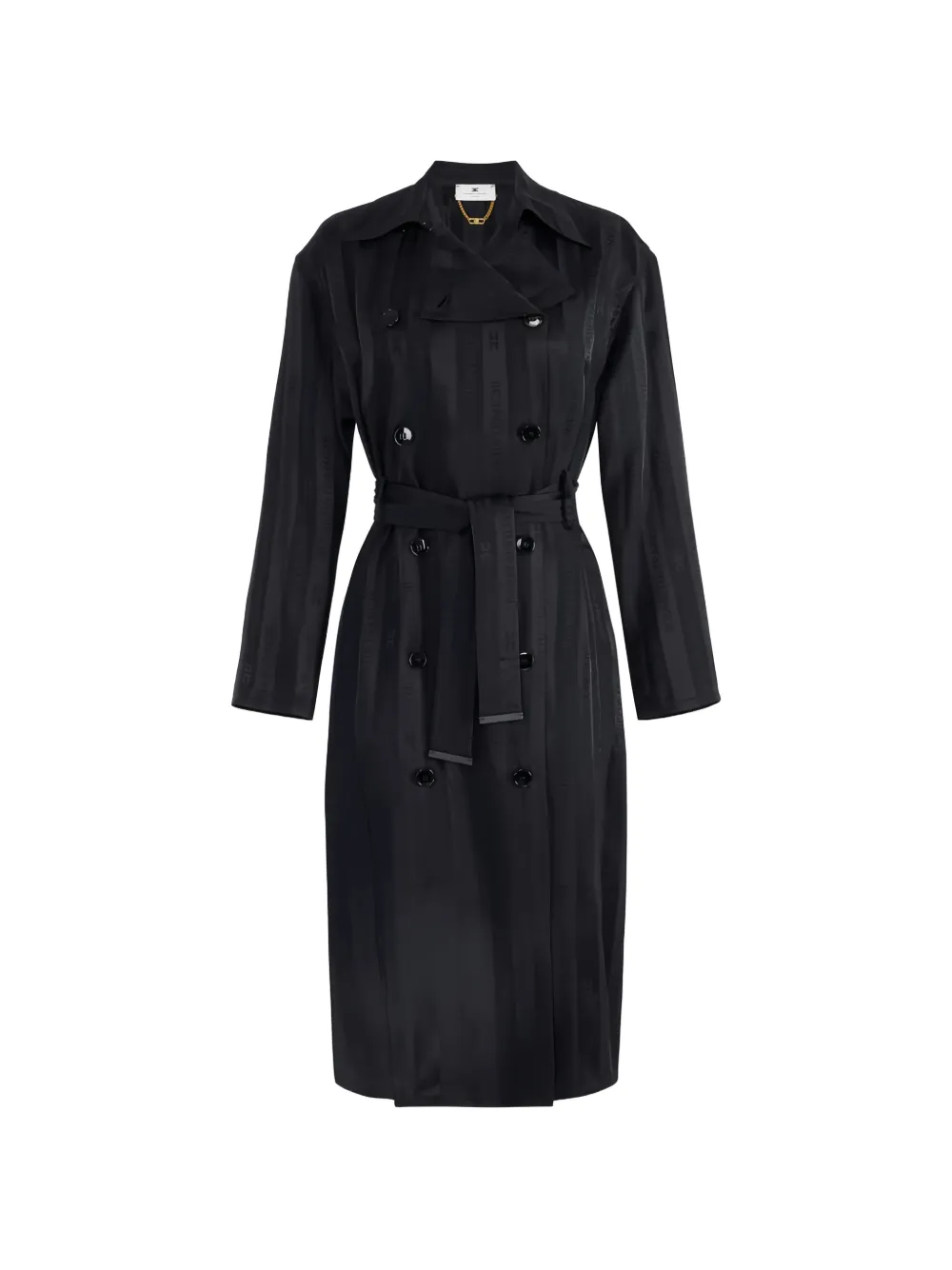 Elisabetta Franchi double-breasted striped trench coat - Nero
