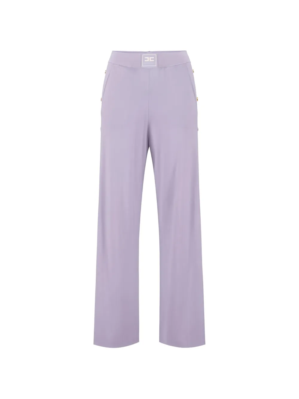 Elisabetta Franchi button-embellishment trousers - Viola
