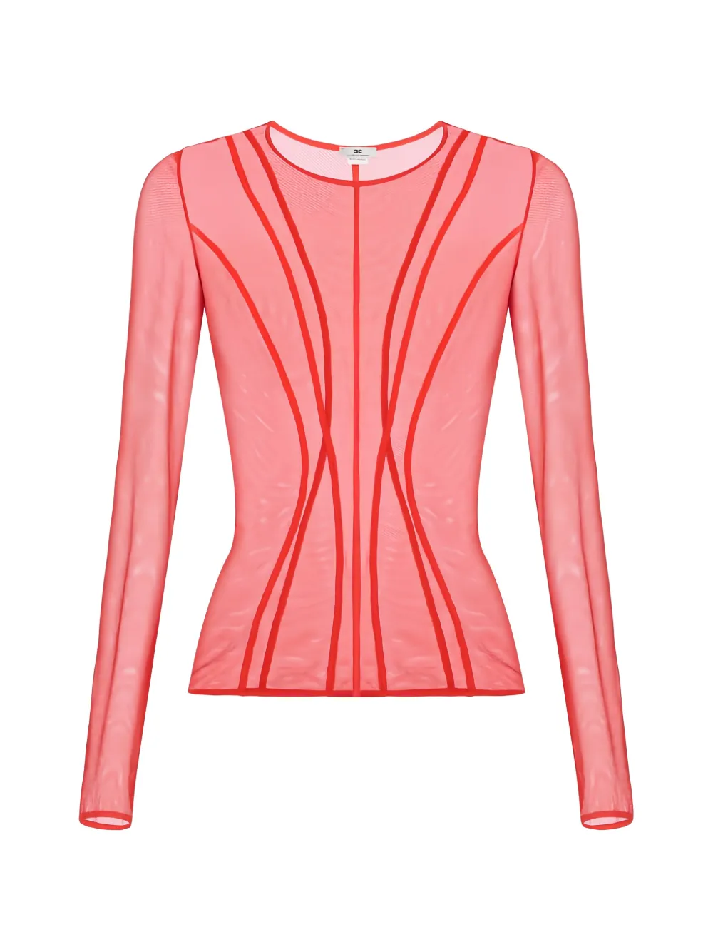 Elisabetta Franchi Top in tulle - Rosso