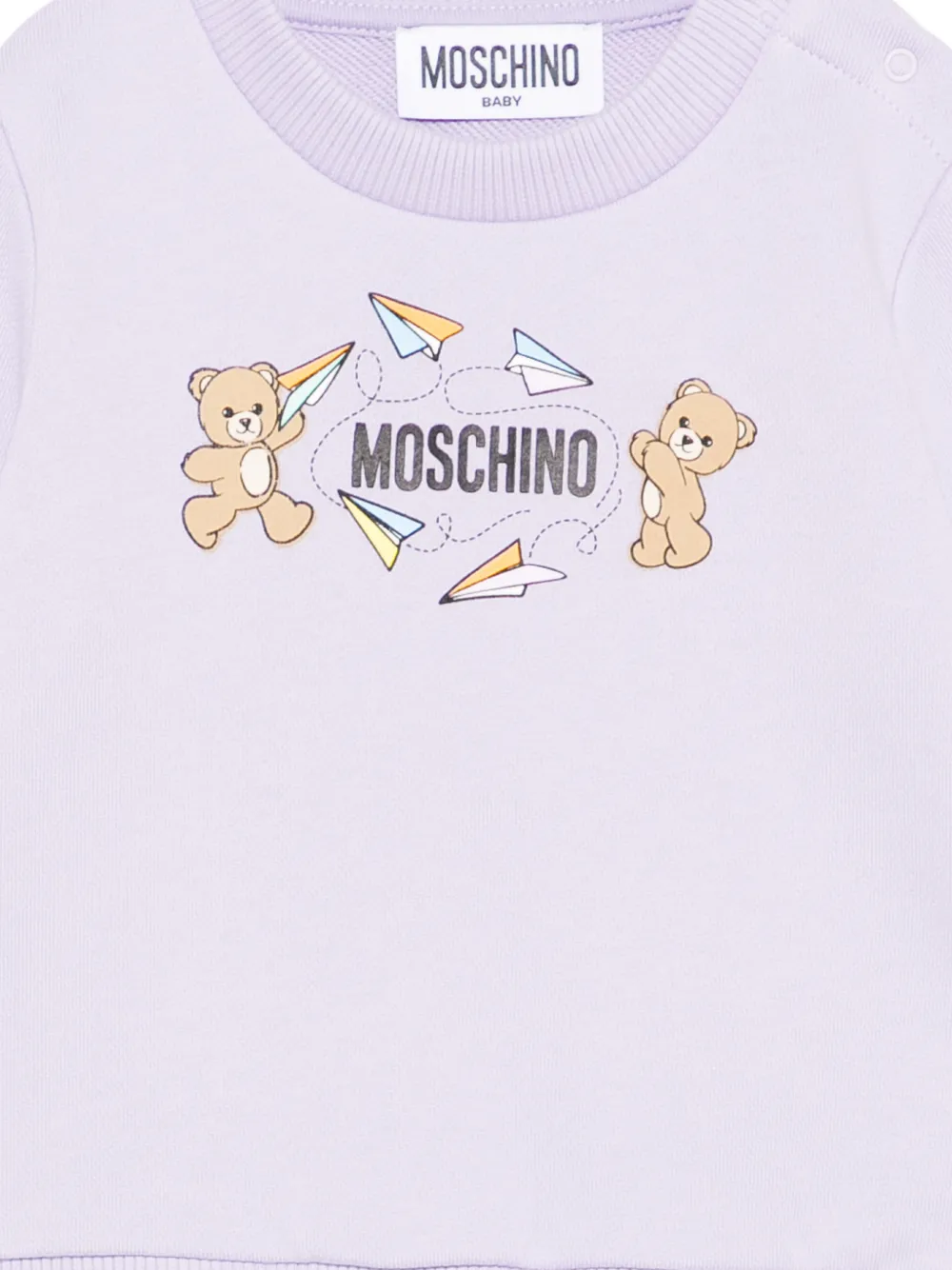 Moschino Kids Trainingspak met teddyprint Paars