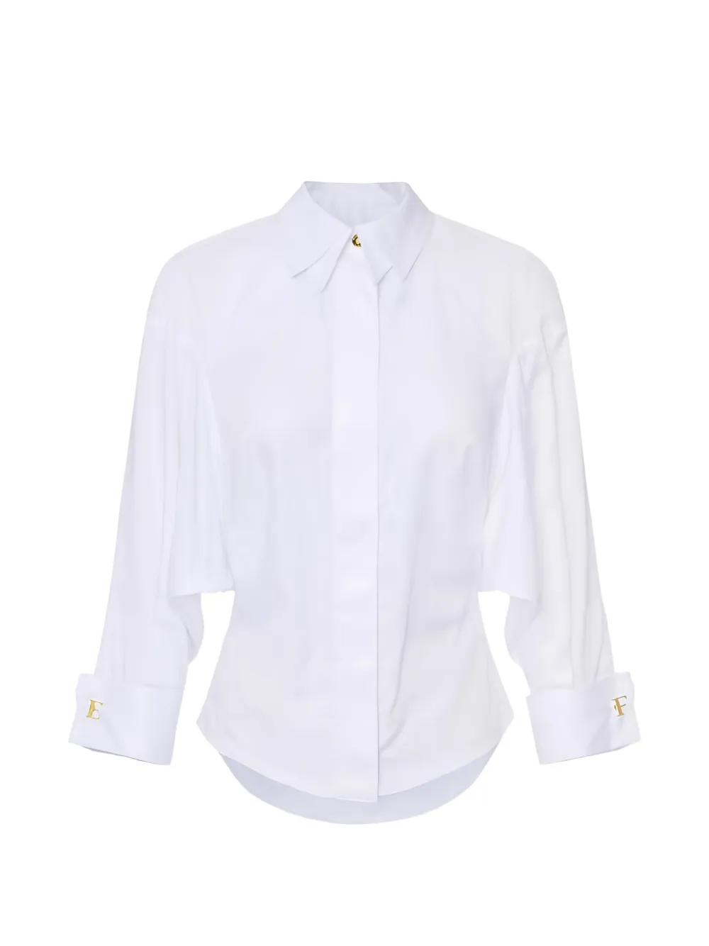 Elisabetta Franchi cufflink cotton shirt - White