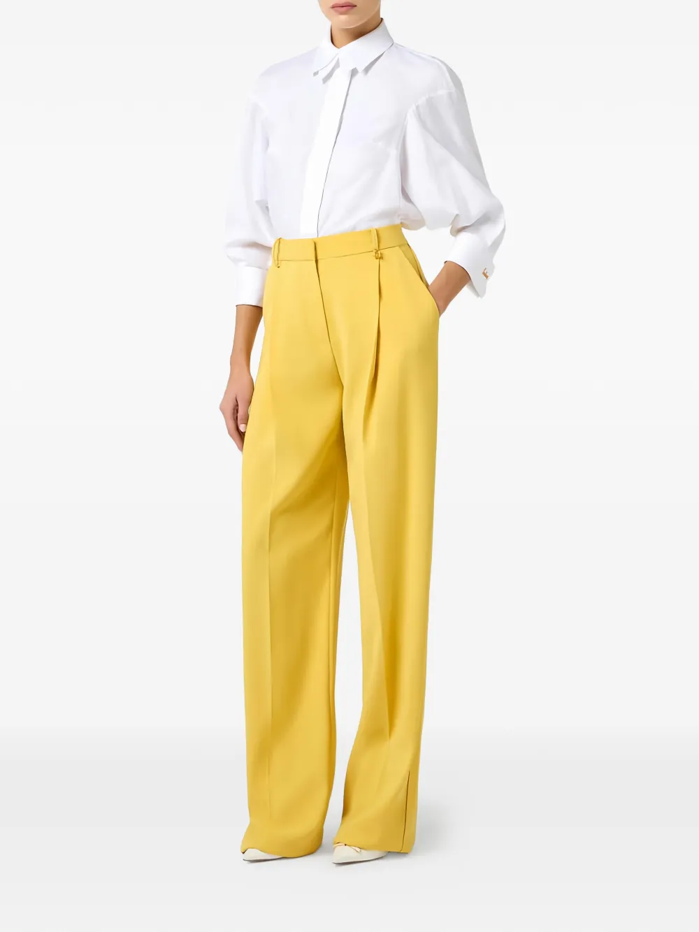 Elisabetta Franchi cufflink cotton shirt - Wit