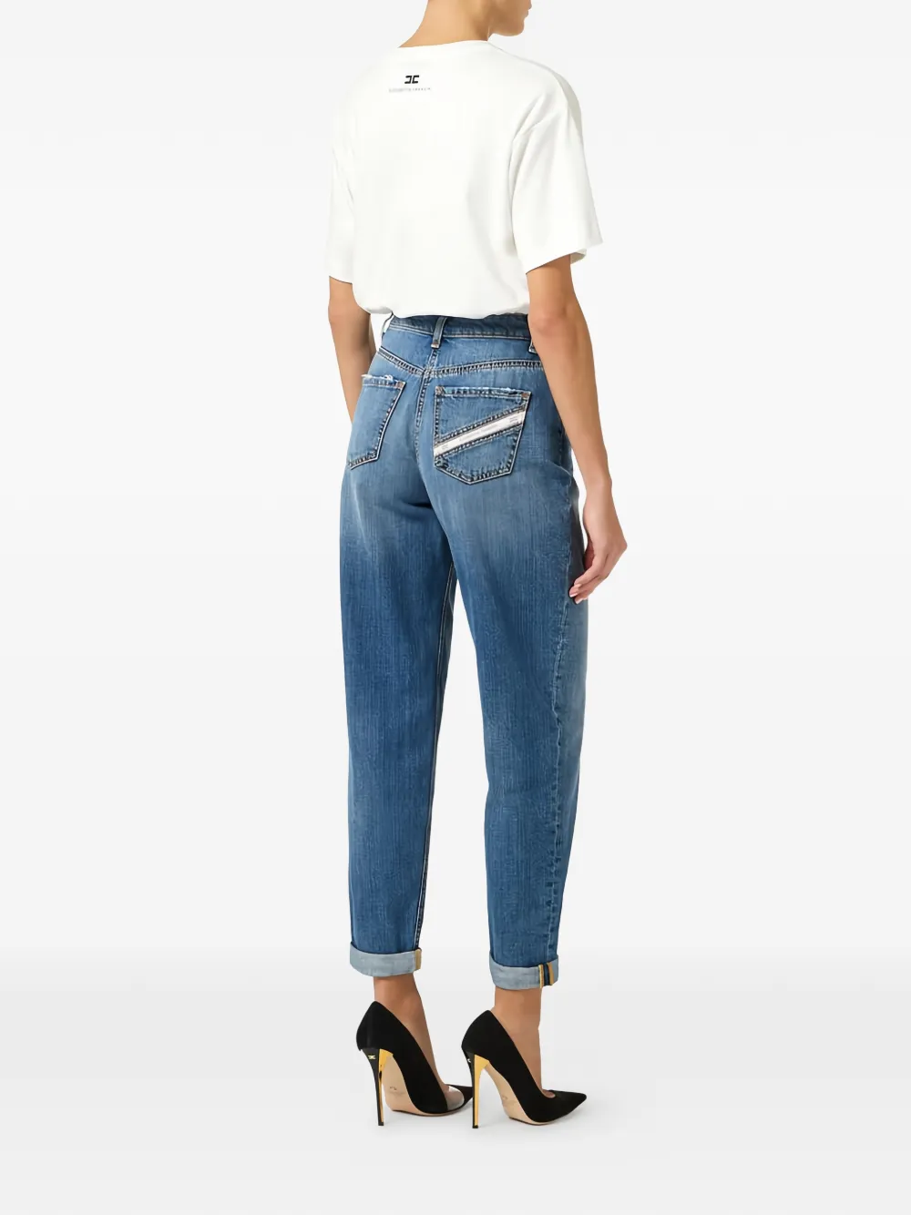  Elisabetta Franchi Padlock Balloon Jeans - Blue 