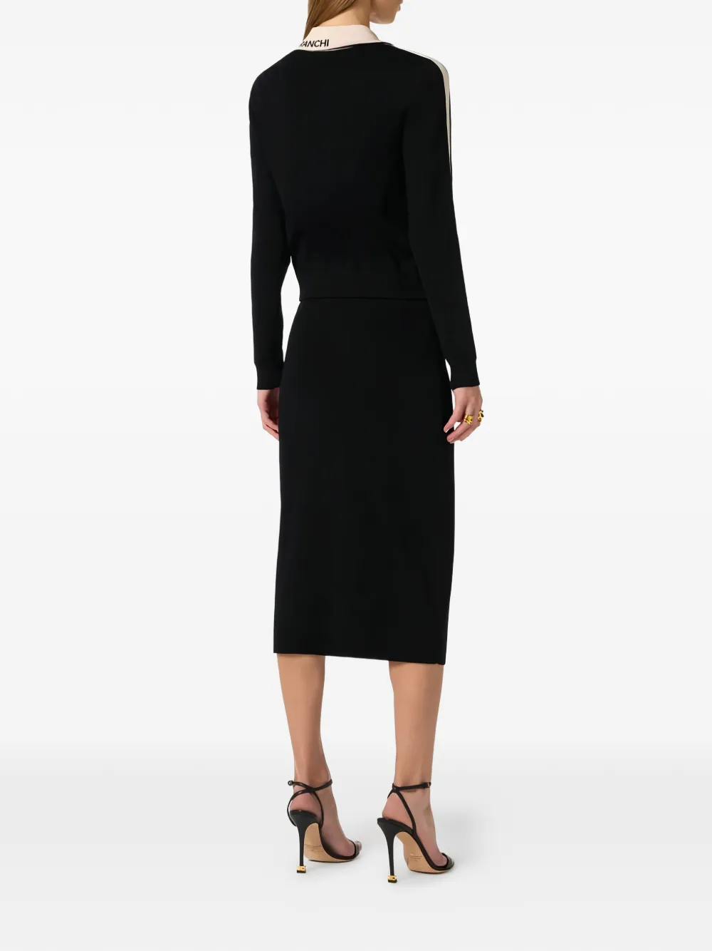 Elisabetta Franchi Vest met logodetail Zwart