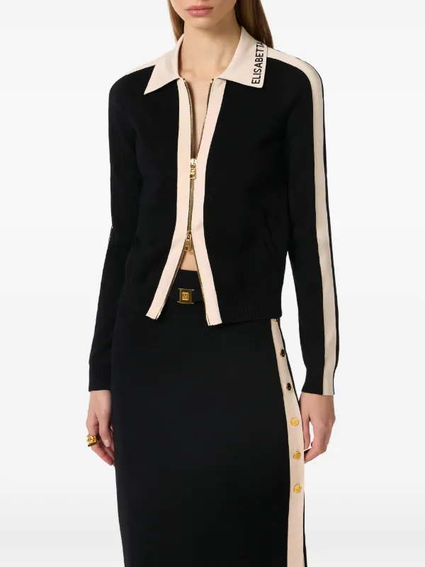 Elisabetta Franchi ロゴ カーディガン | ブラック | FARFETCH JP