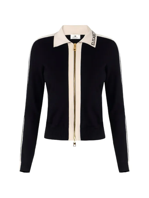 Elisabetta Franchi ロゴ カーディガン | ブラック | FARFETCH JP