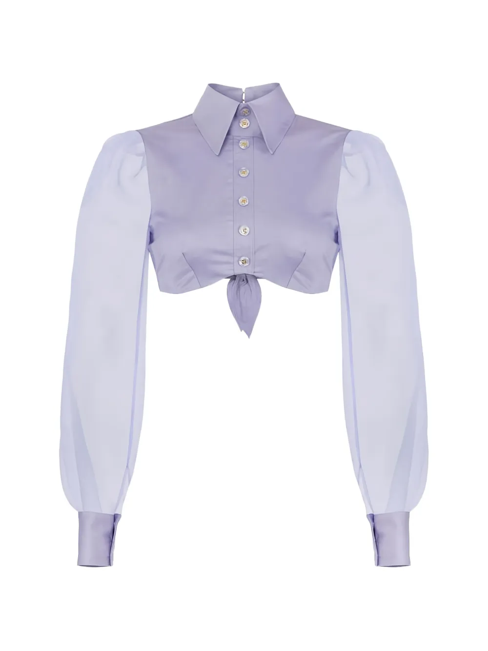 Elisabetta Franchi balloon-sleeve shirt - Viola