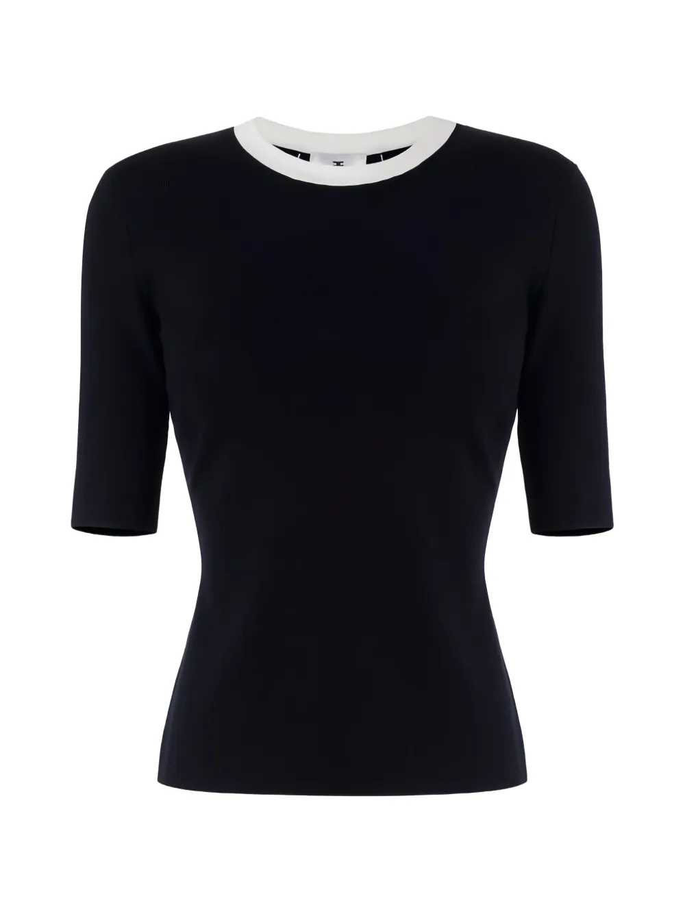 Elisabetta Franchi crew-neck tie-fastening top - Nero