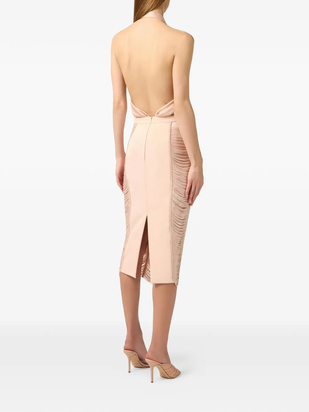  Elisabetta Franchi Halter-neck Drape Top - Neutrals 