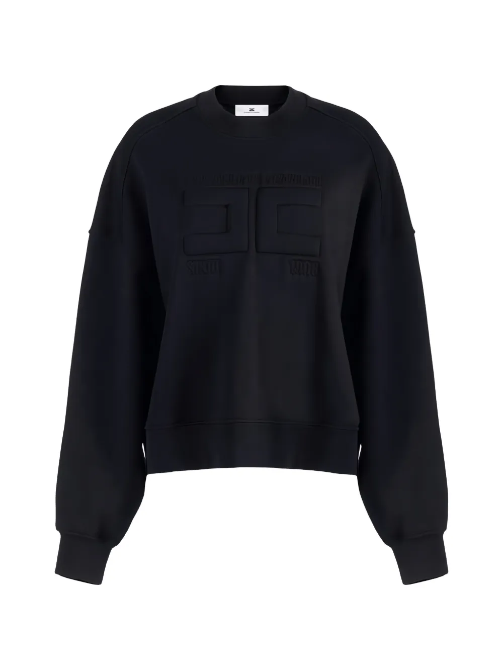Elisabetta Franchi embossed-logo cotton sweatshirt - Schwarz