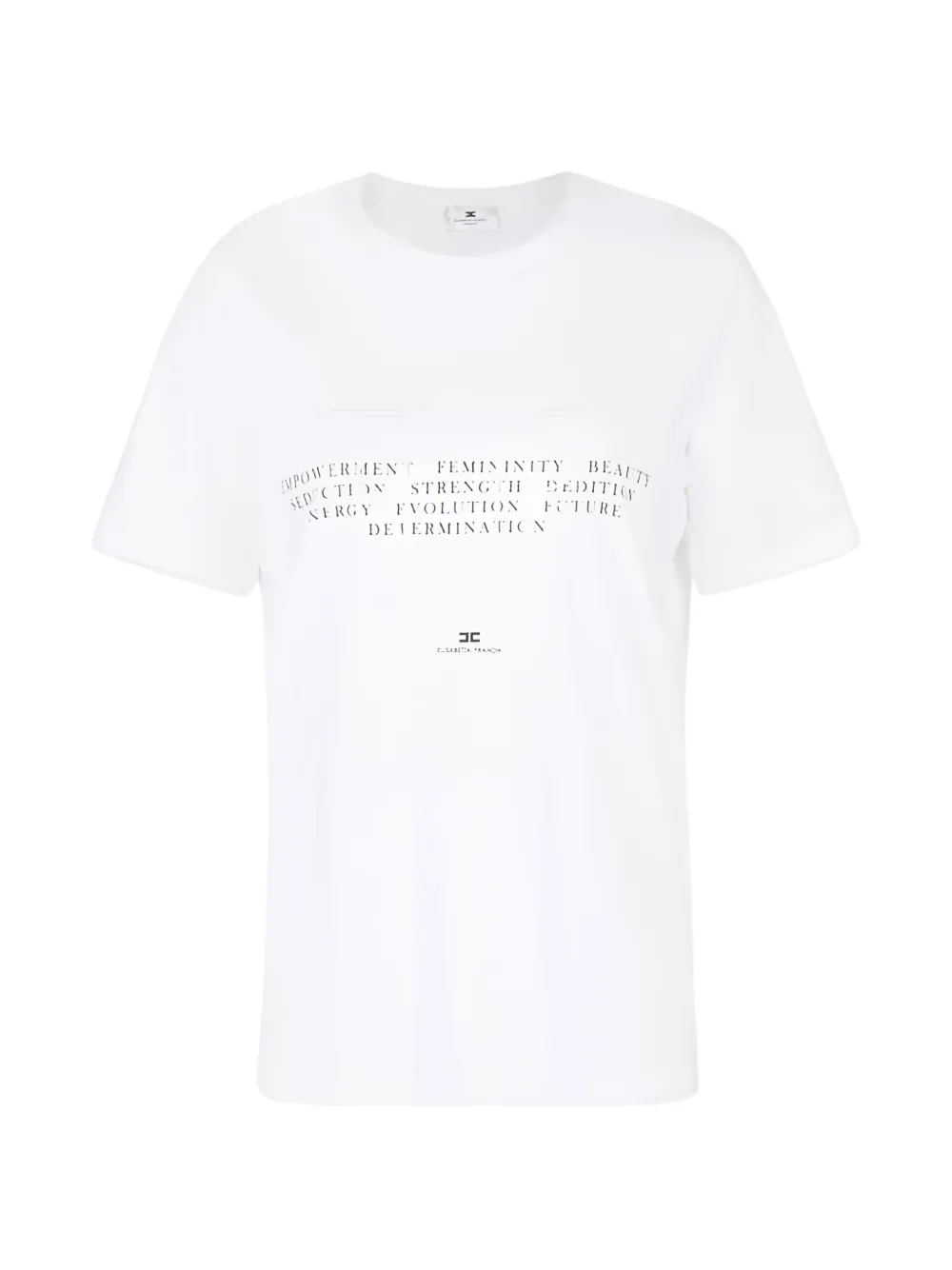 Elisabetta Franchi embroidered logo T-shirt - Bianco