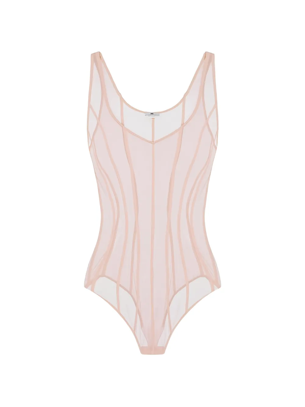 Elisabetta Franchi Body in tulle - Toni neutri