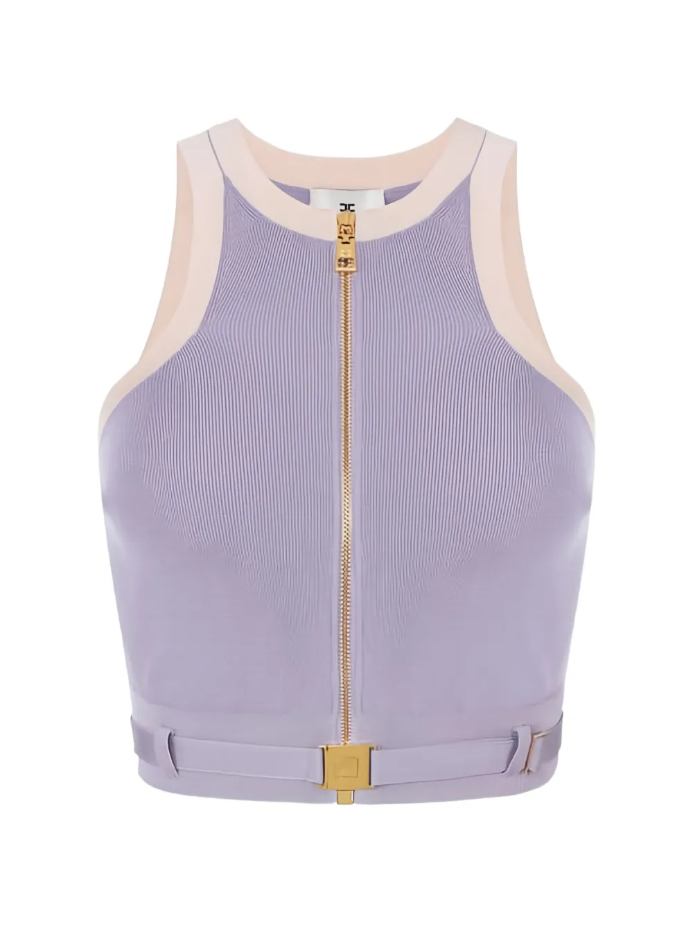 Elisabetta Franchi racerback zip knit top - Viola