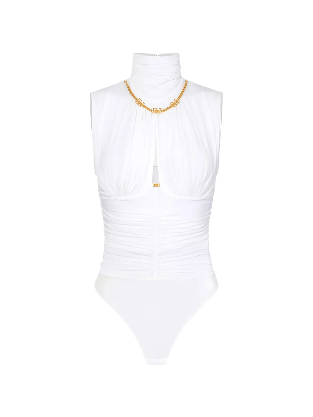 Elisabetta Franchi Body drappeggiato - Bianco