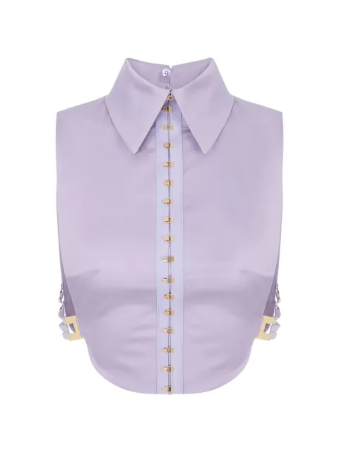Elisabetta Franchi shirt-collar cotton bib