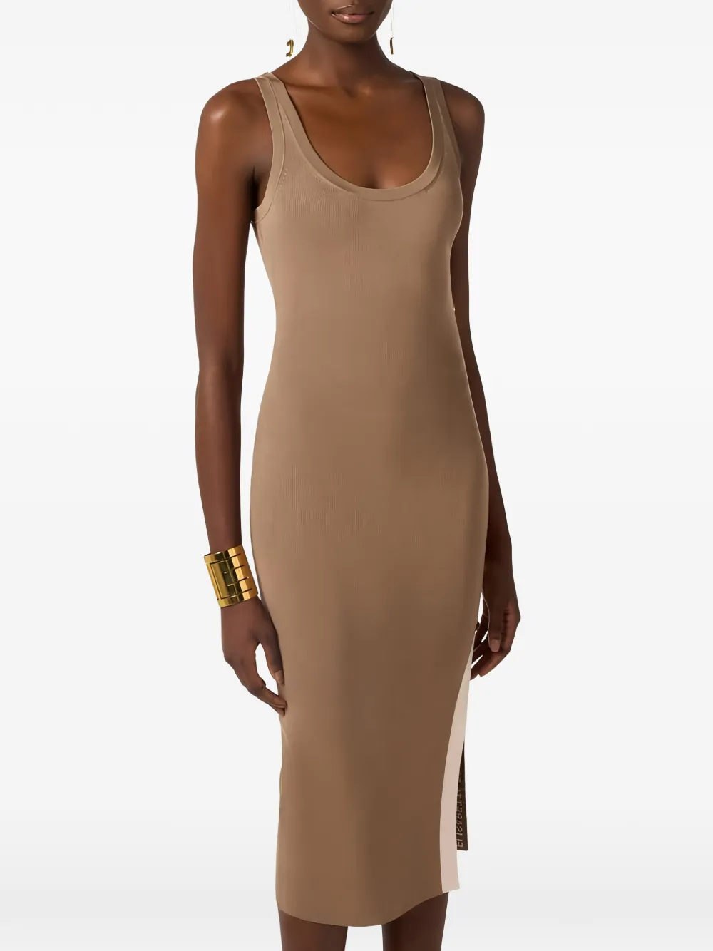 Elisabetta Franchi Gebreide jurk Beige