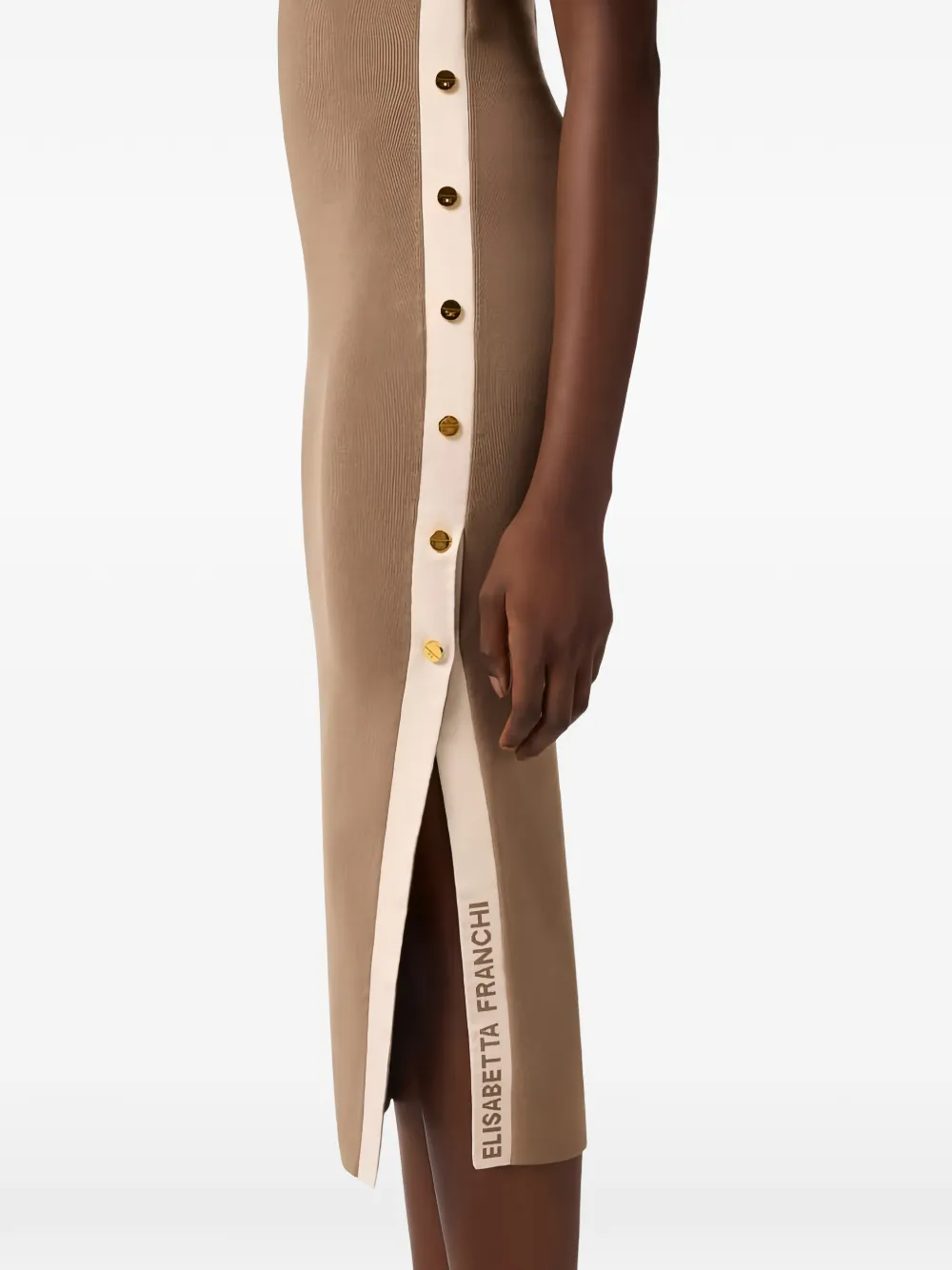 Elisabetta Franchi Gebreide jurk Beige