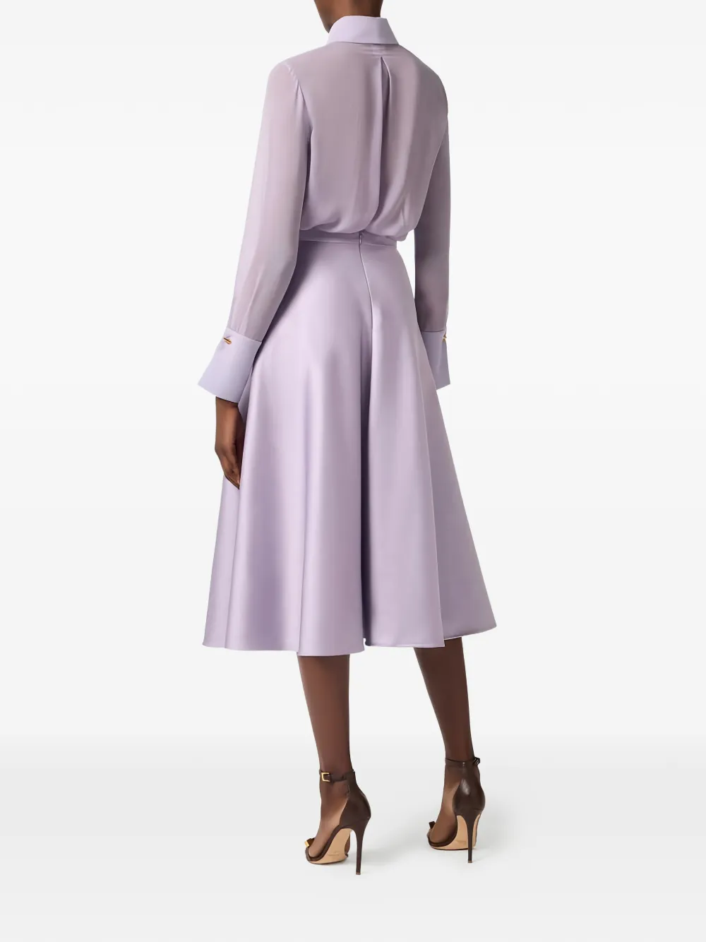  Elisabetta Franchi Cufflink Blouse - Purple 