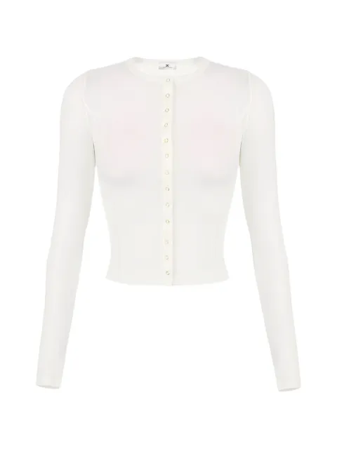 Elisabetta Franchi Vest met knopen en geborduurd logo