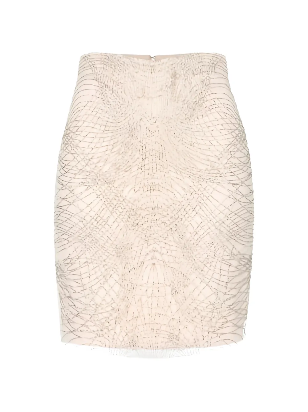 Elisabetta Franchi crystal-embellished mini skirt - Toni neutri