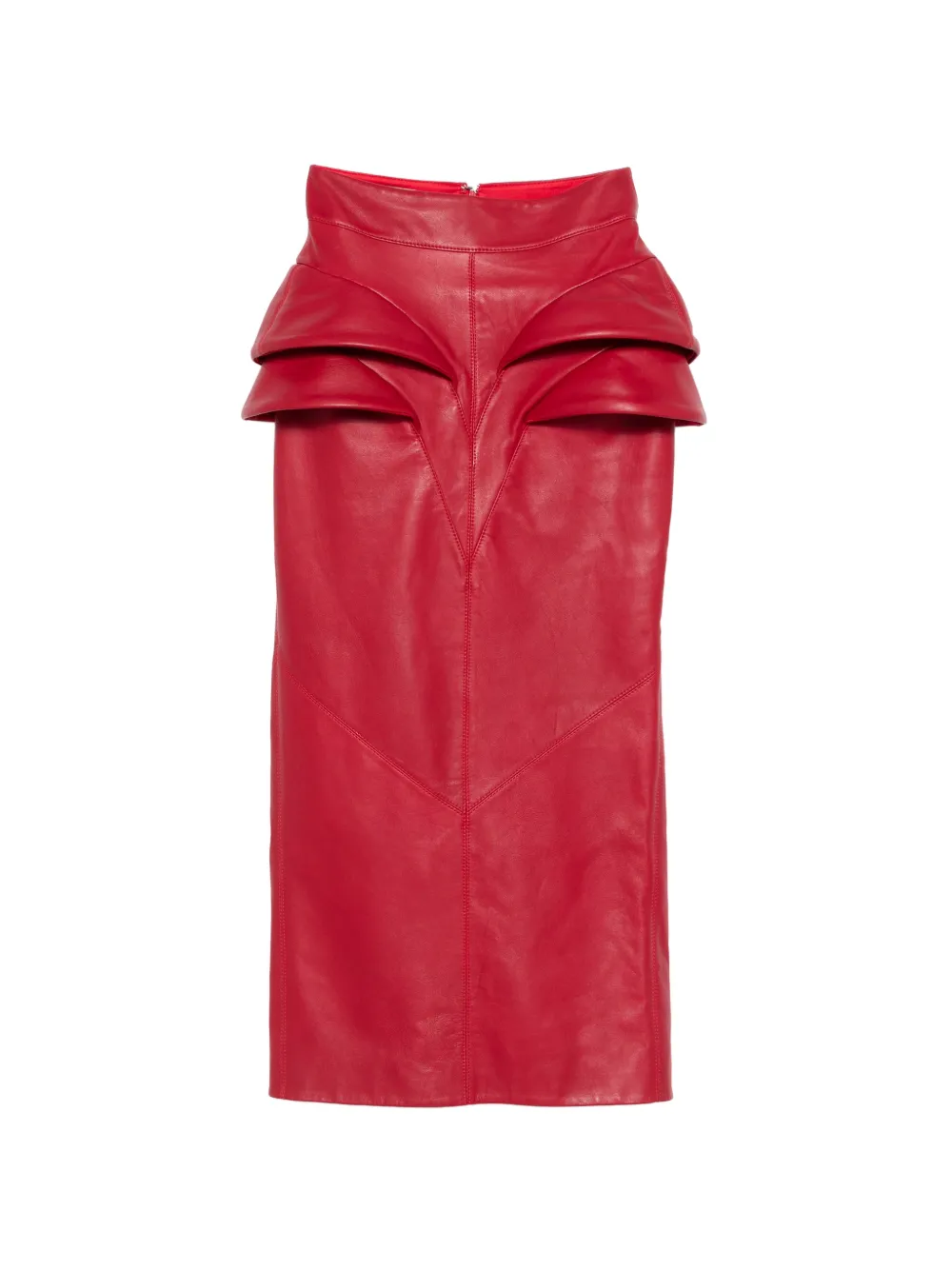 MITILIANE COUTURE Gonna lunga in pelle - Rosso